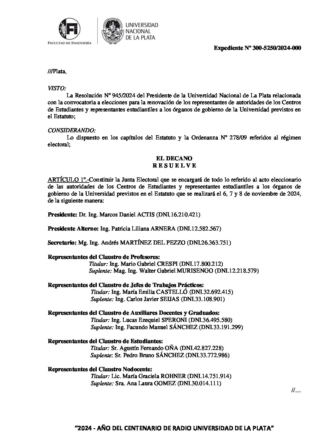 Facultad de Ingeniería - UNLP